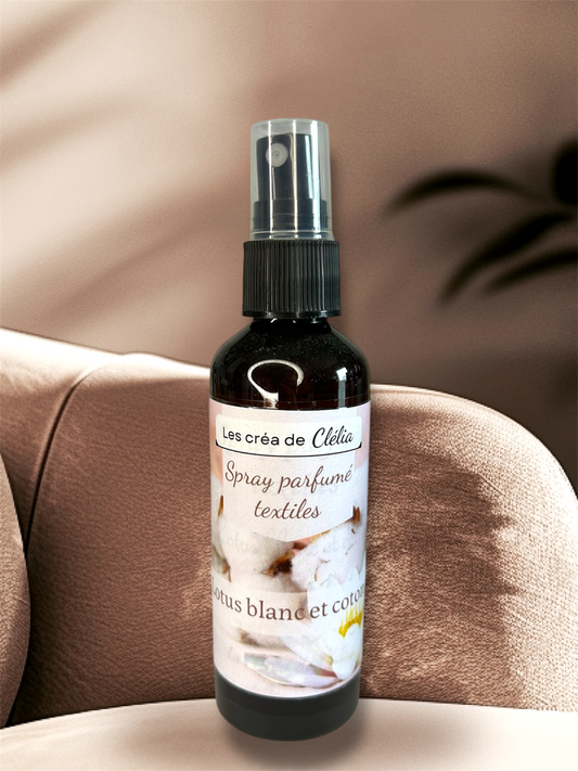 Spray parfumé textiles "Lotus blanc et coton"