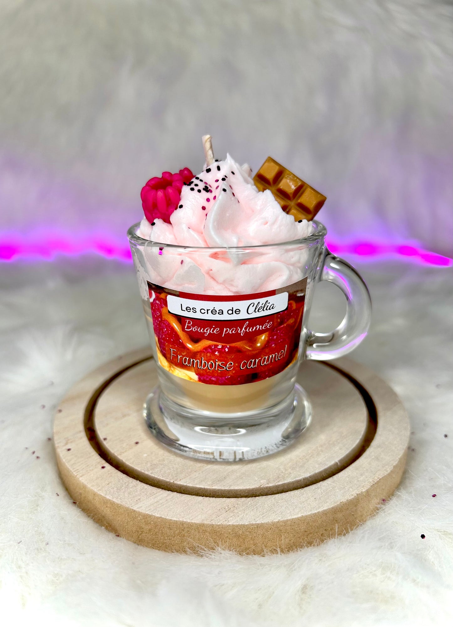 Mini bougie gourmande "Framboise Caramel"
