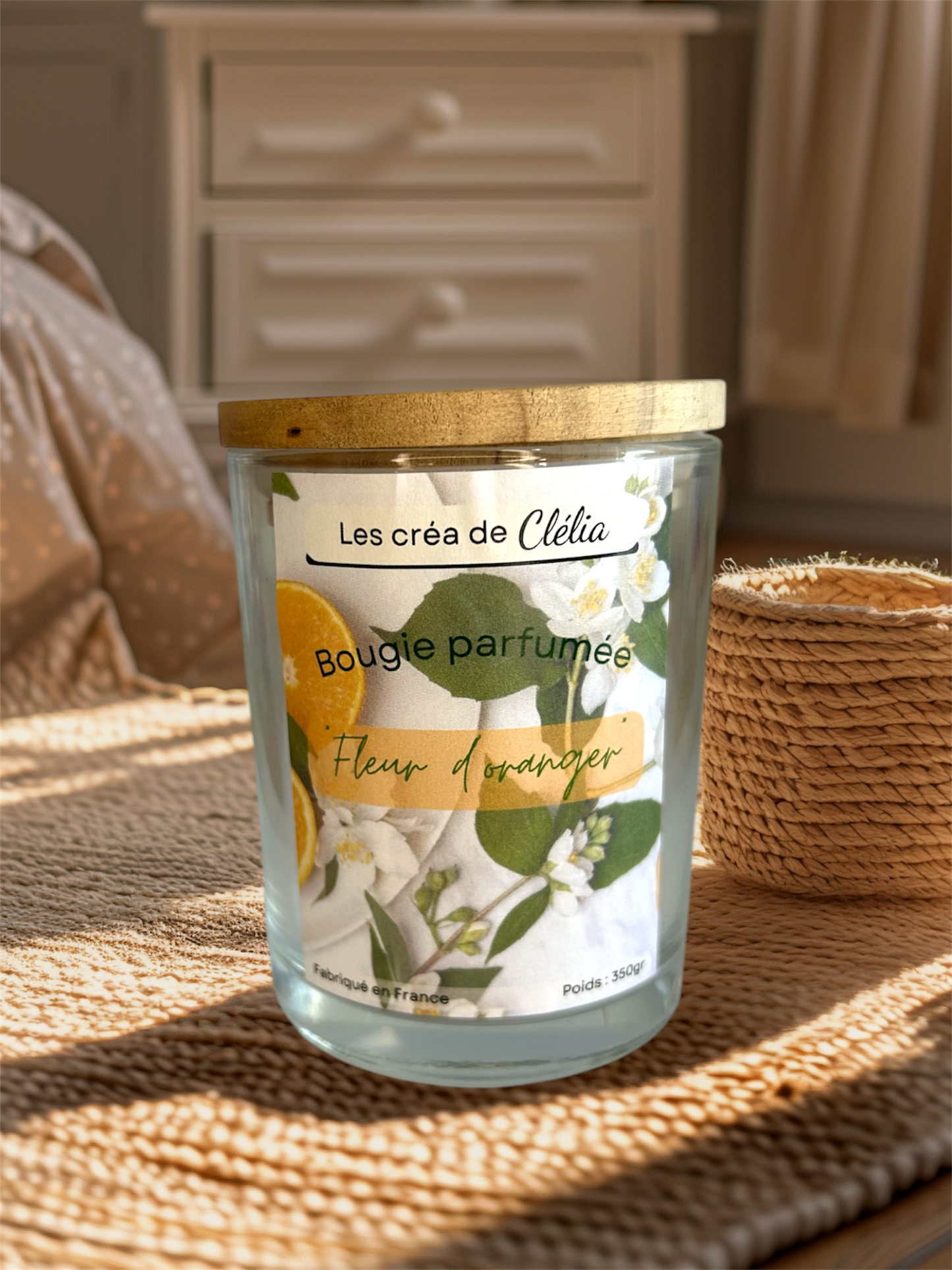 Bougie parfum "Fleur d'oranger"