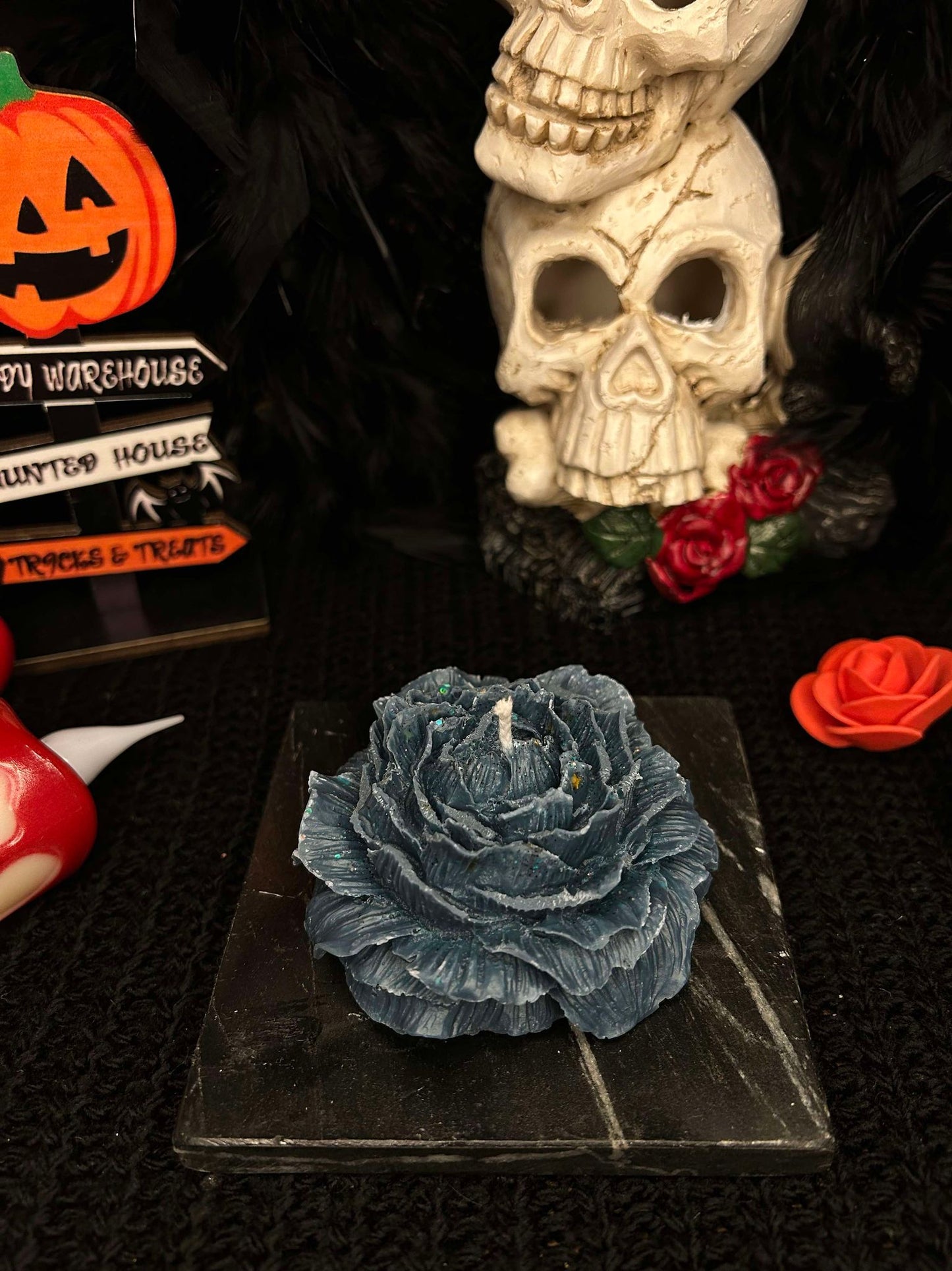 Bougie décoratives "Frozen Camélia"