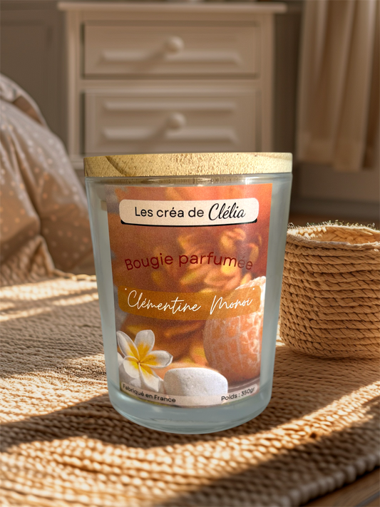 Bougie parfum "Clémentine monoï"