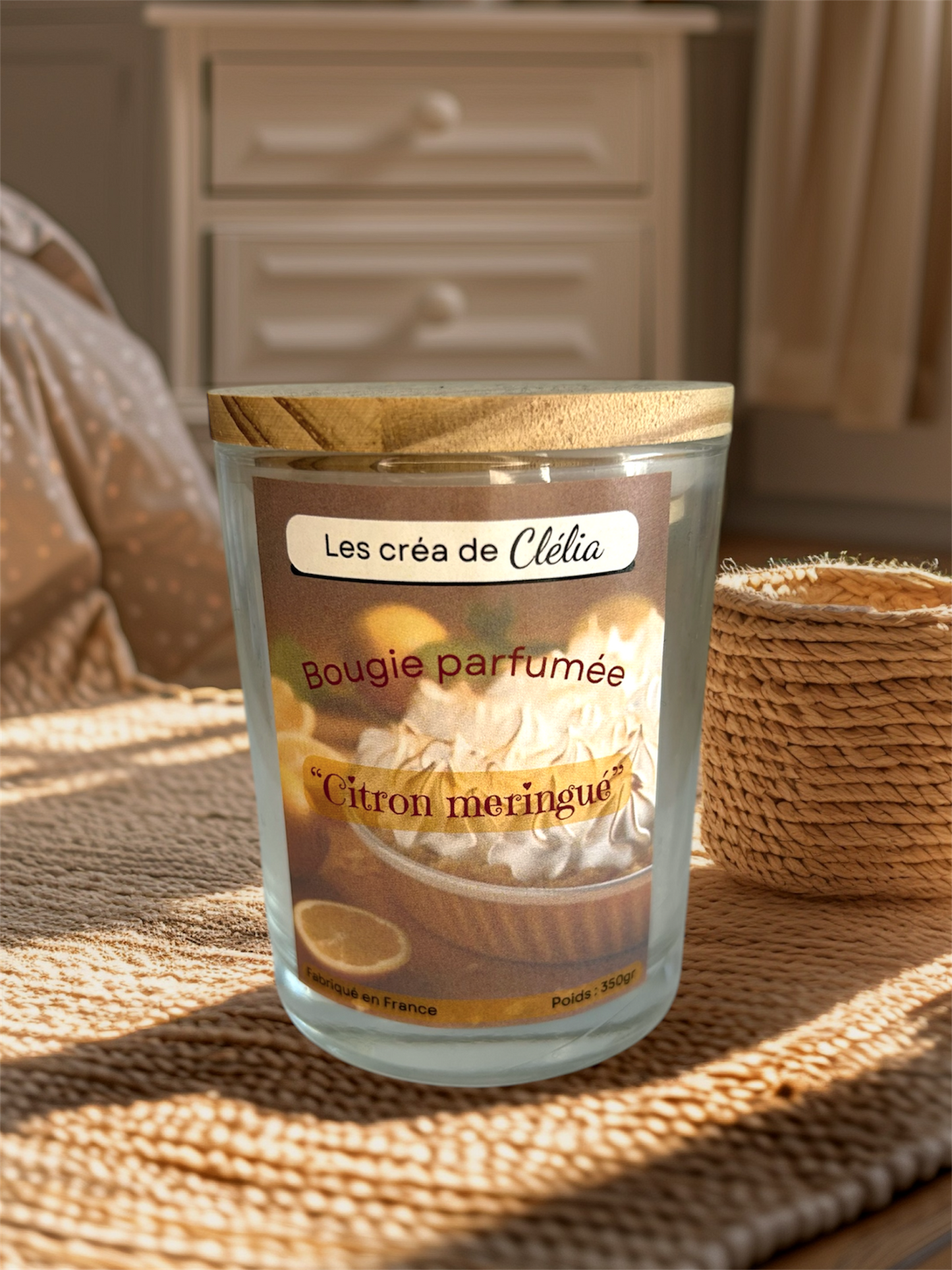 Bougie parfum "Citron meringué"