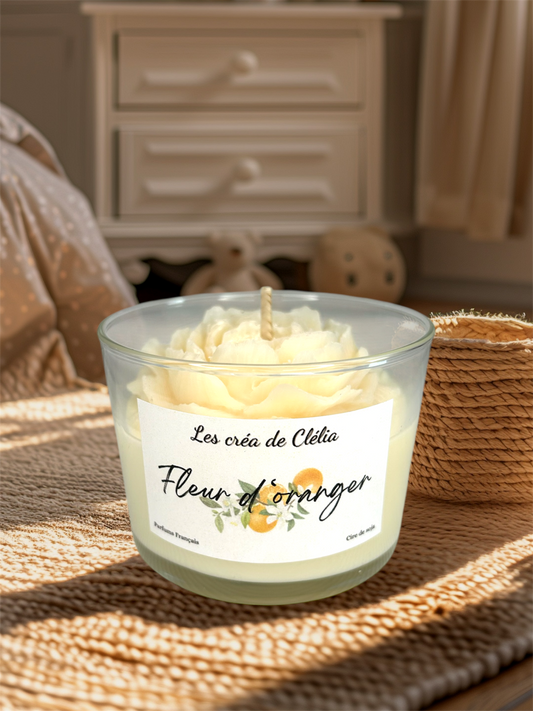 Bougie florale "Fleur d'oranger"