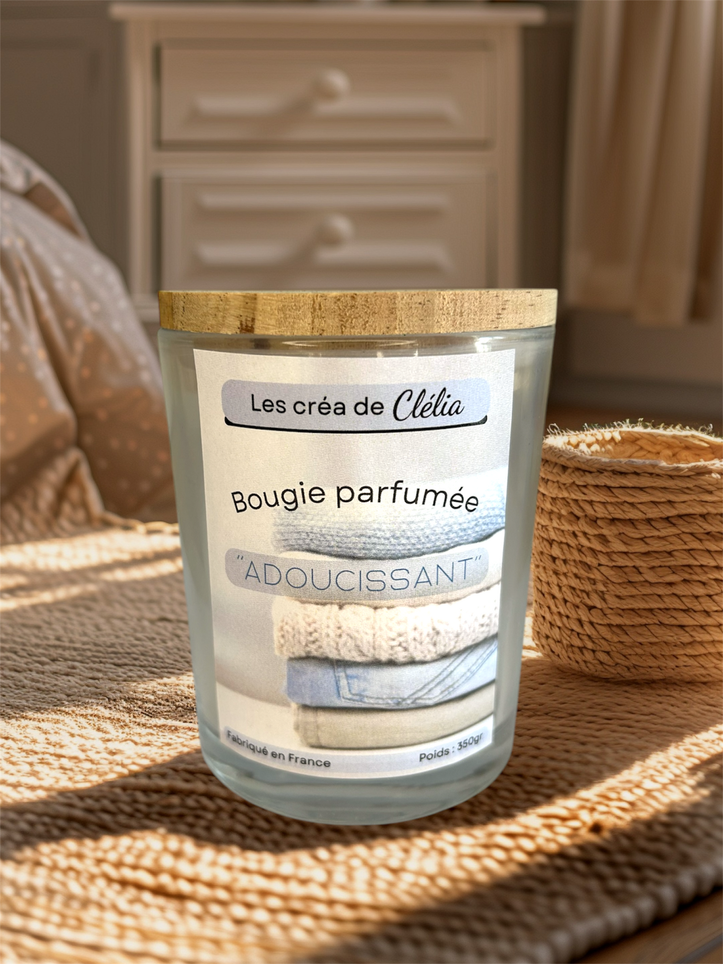 Bougie parfum "Adoucissant"