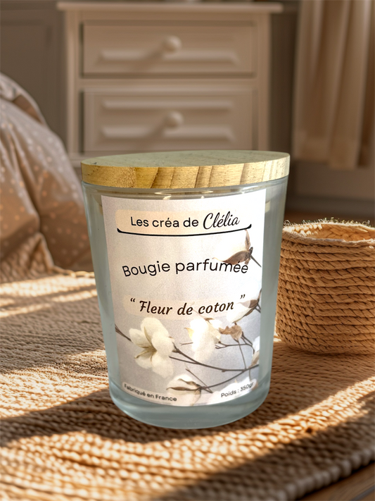 Bougie parfum "Fleur de coton"