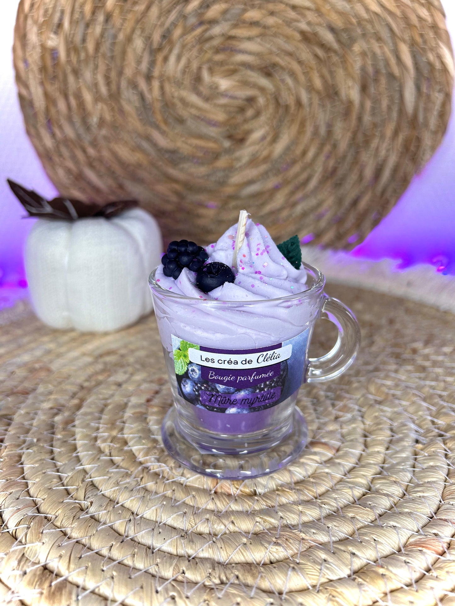 Mini bougie gourmande « Mûre myrtille »