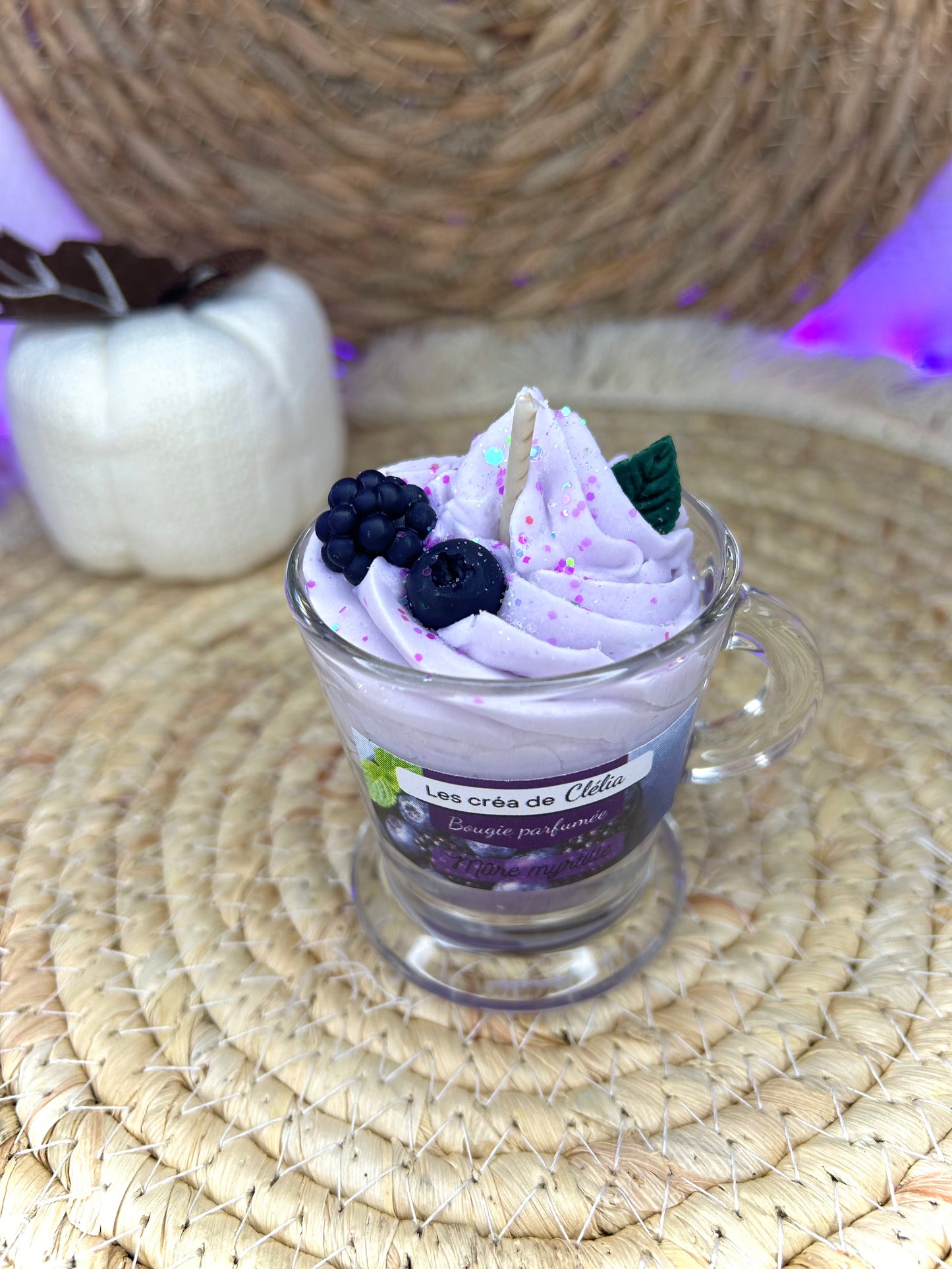 Mini bougie gourmande « Mûre myrtille »