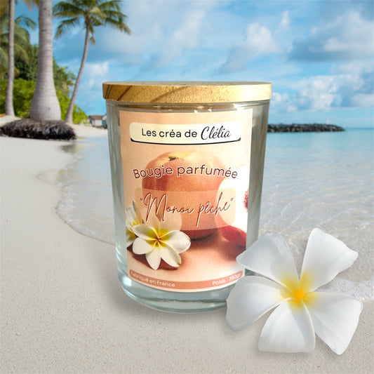 Bougie parfum "Monoï pëche"