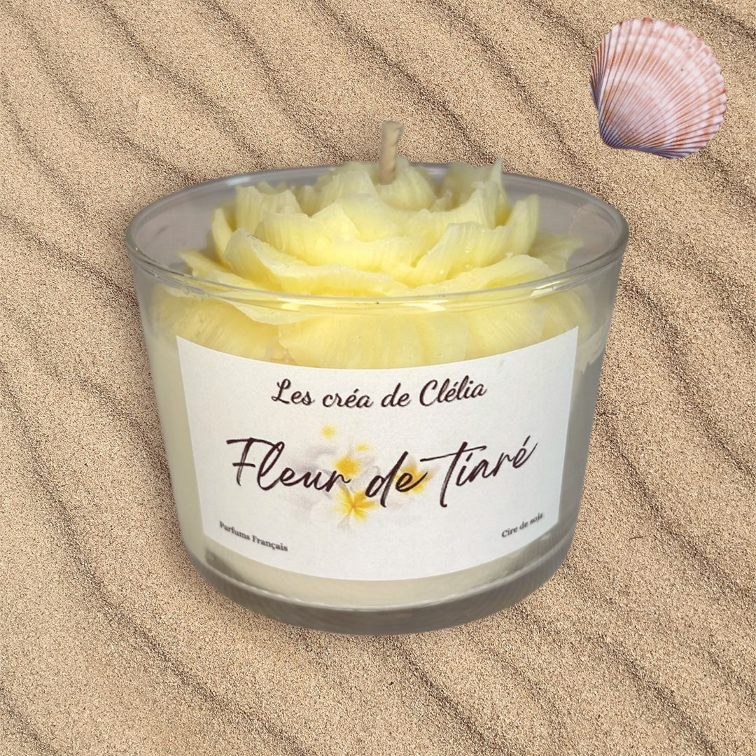 Bougie florale "Fleur de tiaré"