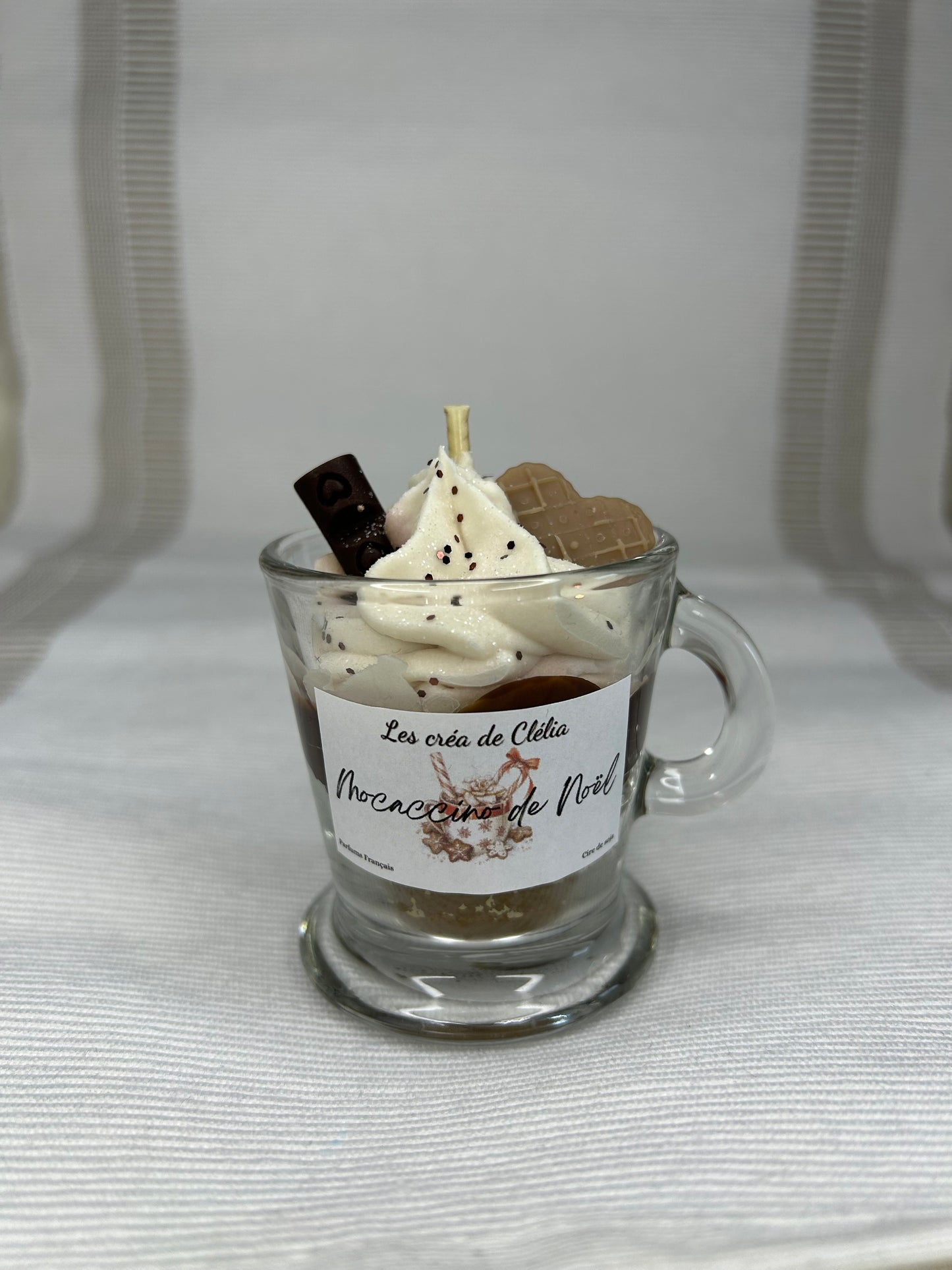 Mini bougie gourmande "Mocaccino de Noël"