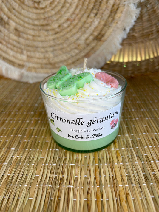 Bougie gourmande « Citronelle géranium »