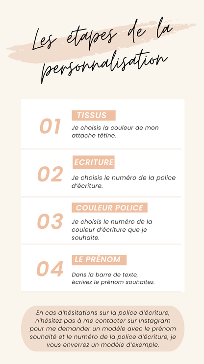 Attache tétine ~Personnalisable~ en gaze de coton