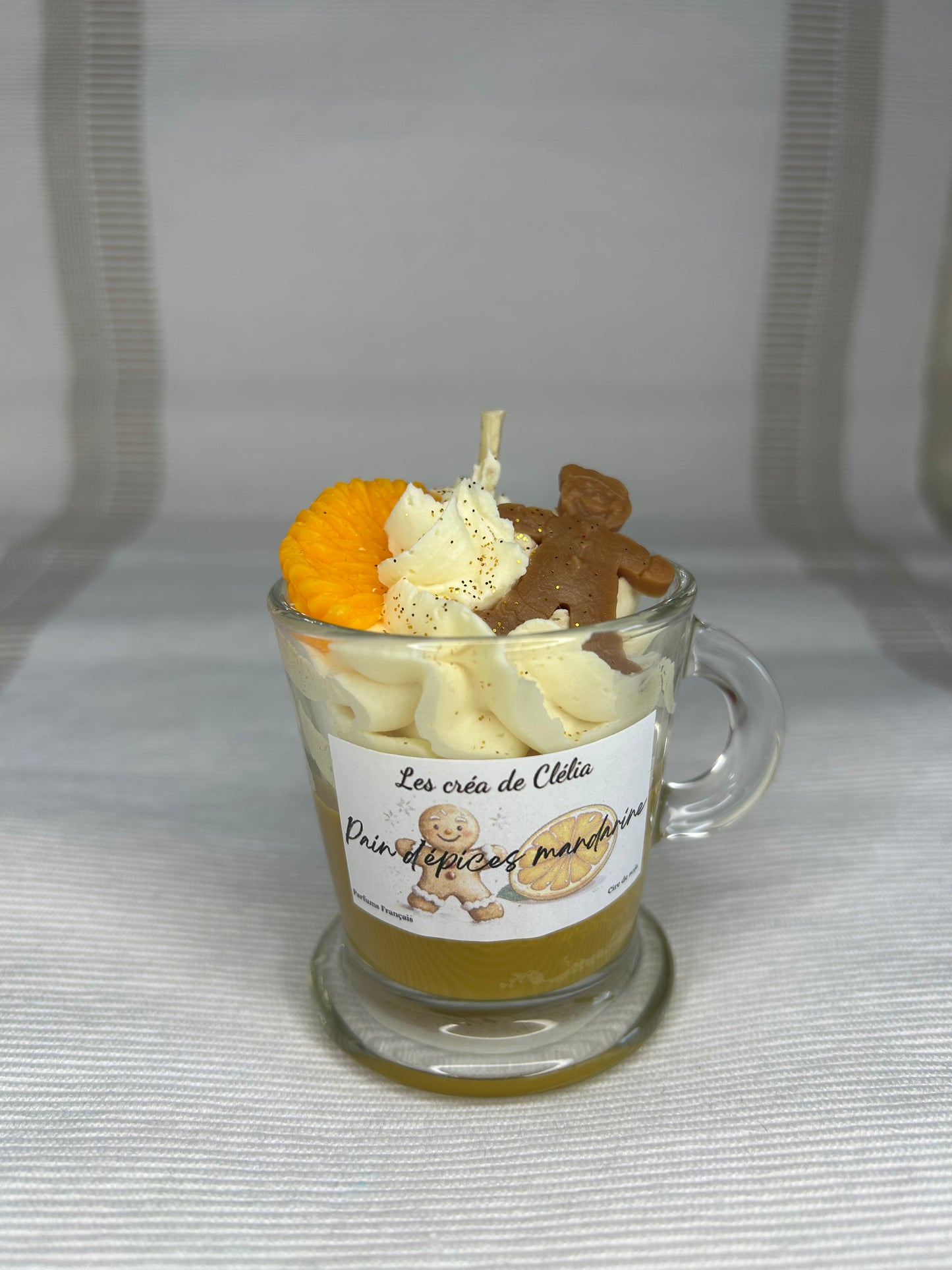 Mini bougie gourmande "Pain d'épices mandarine"