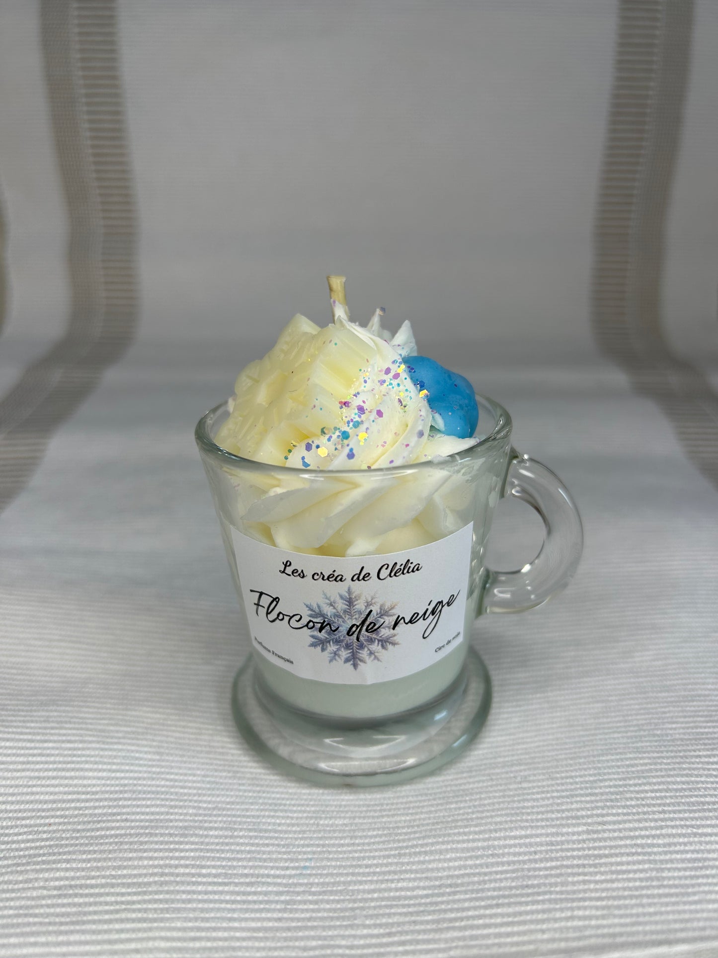 Mini bougie gourmande "Flocon de neige"