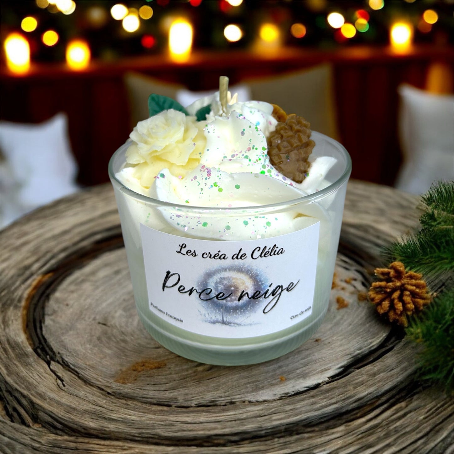 Bougie gourmande "Perce neige"