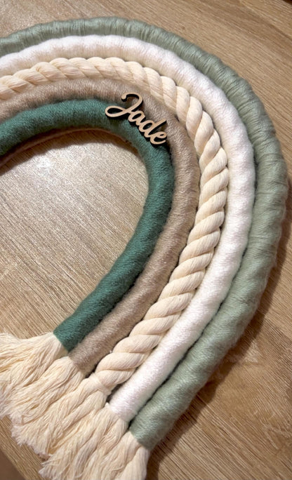 Arc en ciel macramé ~Personnalisable~ 35cm